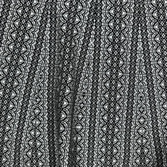 Nina Leonard Black & White Geometric Knit Fit & Flare Sweater Dress Plus 1X - Picture 16 of 16